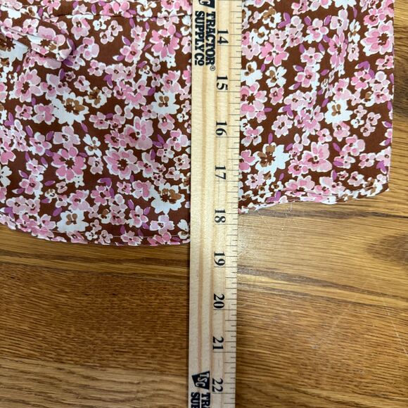 Altard State Tie Front Crop Top Floral Print Hippie Boho Peasant‎ size Medium - Picture 3 of 4